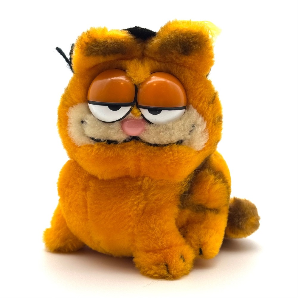 Garfield Plush Vintage Graduation Cap Tassel Dakin 1978 1981 Stuffed Animal